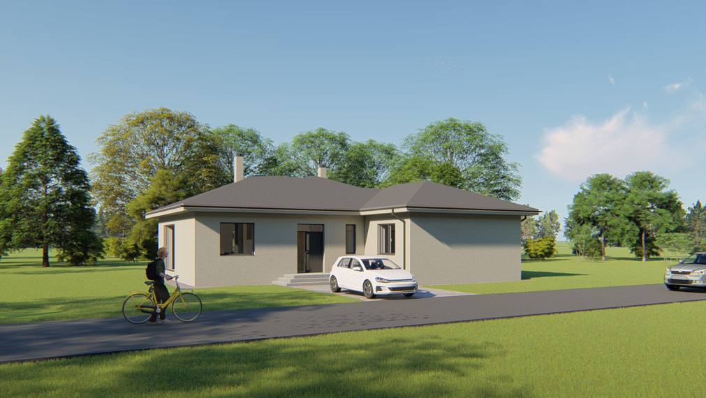 EMA 3-izbový bungalov so šikmou strechou