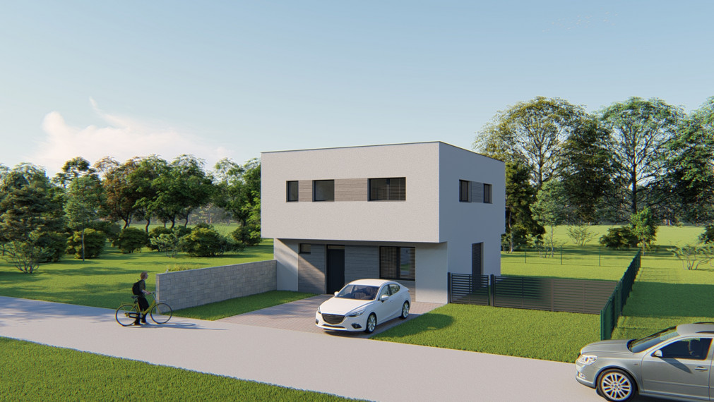 DOMINIKA 4-izbový 2-podlažný dom s pultovou strechou