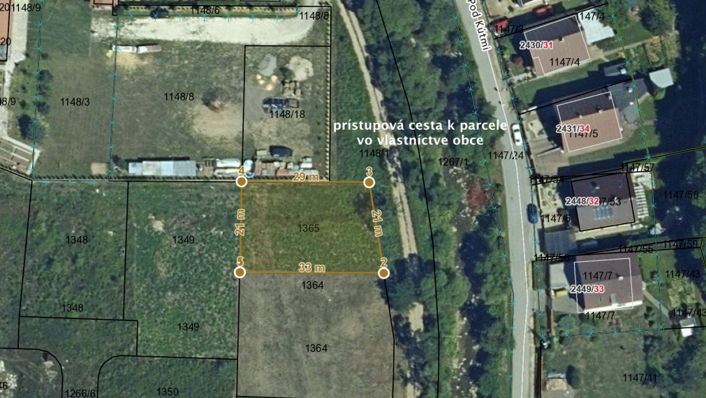 Stavebný pozemok 635 m² – Dlhá Lúka pri Bardejove