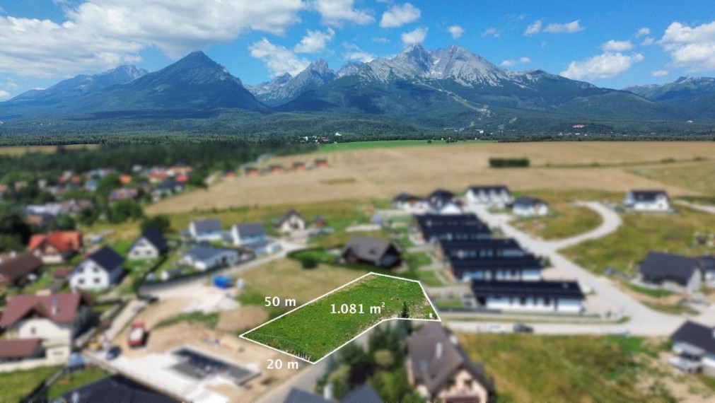 Nádherný stavebný pozemok s výhľadom na Tatry - Stará Lesná, okr. Kežmarok