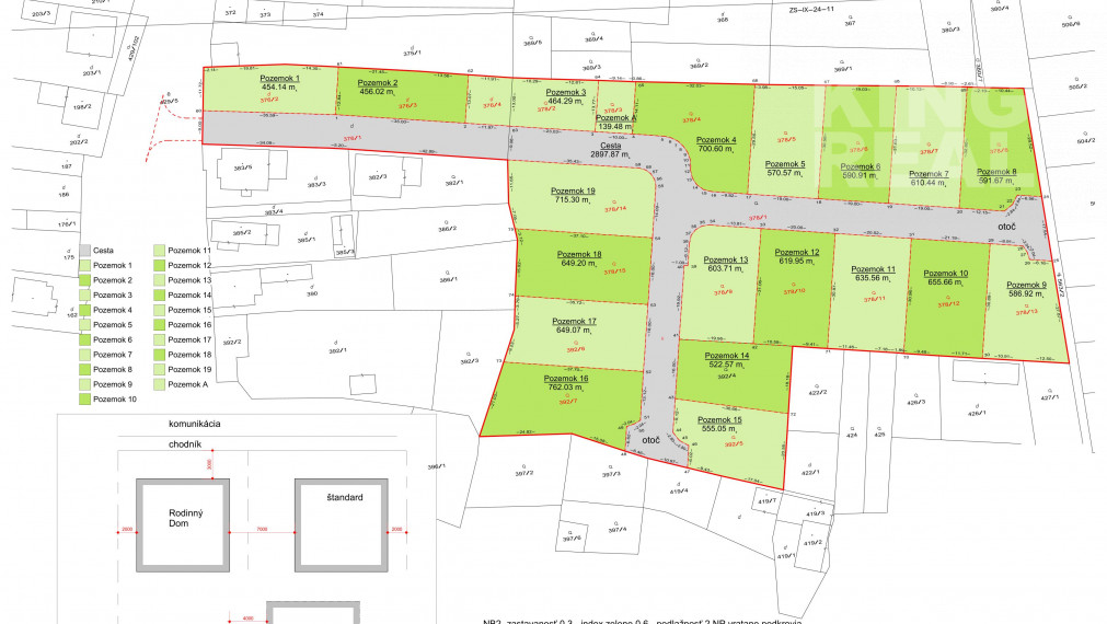 POZEMOK ŠURANY – ČASŤ NITRIANSKY HRÁDOK – NOVÁ ULICA