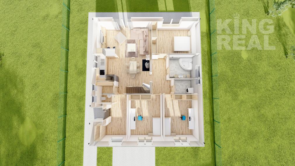 SLÁVKA 3-izbový bungalov s valbovou strechou