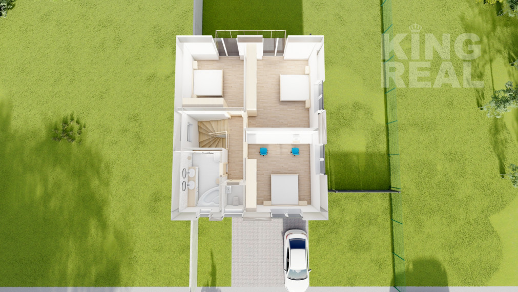 DOMINIKA 4-izbový 2-podlažný dom s pultovou strechou