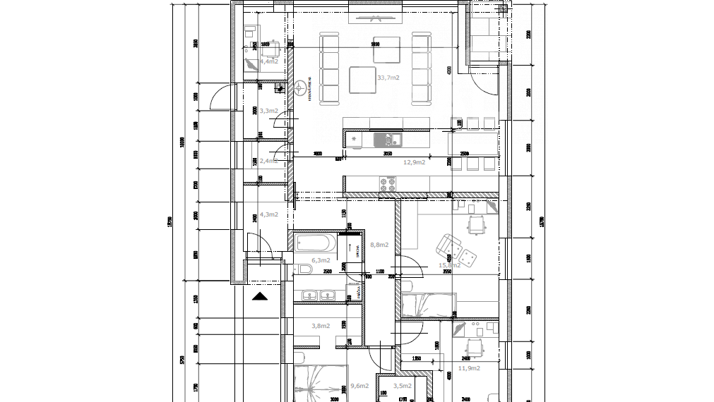 TINA 4-izbový bungalov s plochou strechou