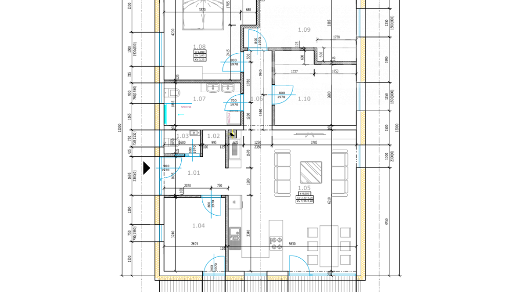KATKA 3-izbový bungalov s valbovou strechou
