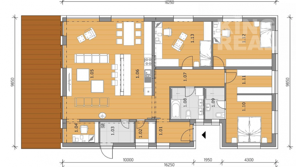 BLANKA 4-izbový bungalov s plochou strechou