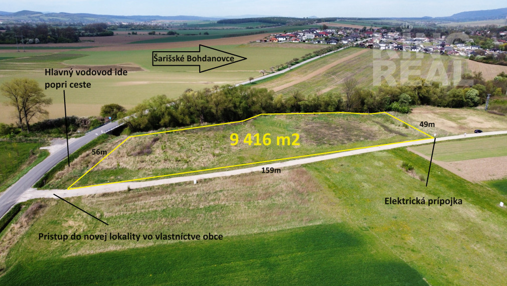 REZERVOVANÉ: NA PREDAJ STAVEBNÝ POZEMOK IBV 9 416m2 NOVÁ POLHORA - KOŠICE