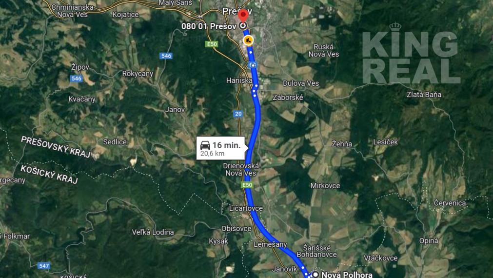 REZERVOVANÉ: NA PREDAJ STAVEBNÝ POZEMOK IBV 9 416m2 NOVÁ POLHORA - KOŠICE