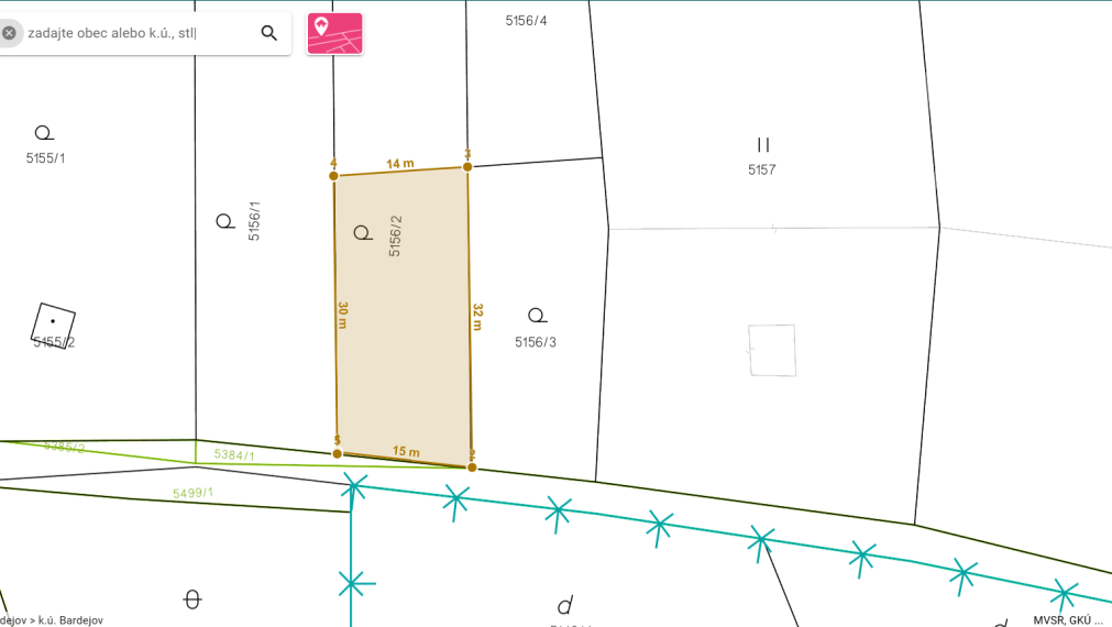 Pozemok Bardejov - Vinbarg