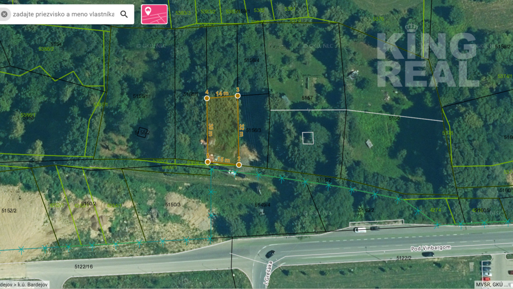 Pozemok Bardejov - Vinbarg