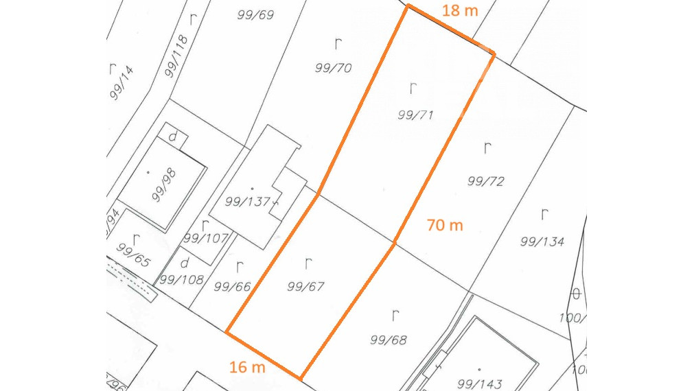 Stavebný pozemok 1182 m2 v Bardejovskej Novej Vsi ul. Buková - ZNÍŽENÁ CENA