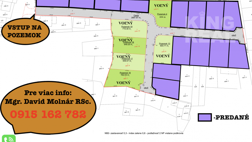 POZEMOK ŠURANY – ČASŤ NITRIANSKY HRÁDOK – NOVÁ ULICA