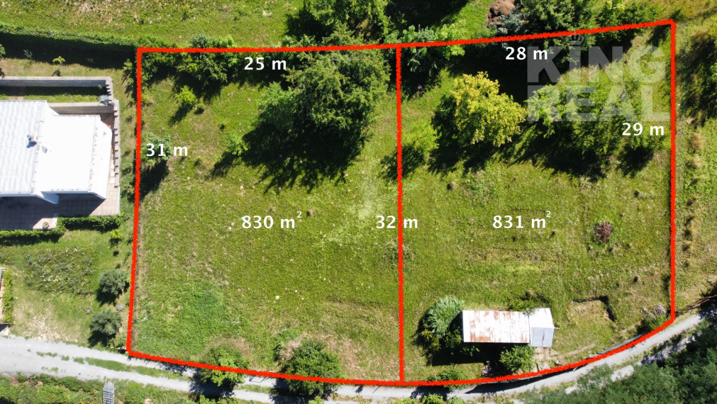 Na predaj 2 pozemky s krásnym výhľadom na historické centrum Bardejova