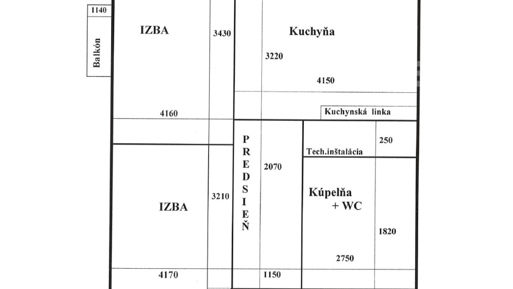 NA PREDAJ TEHLOVÝ 2 IZBOVÝ BYT V PREŠOVE – ŠIRŠIE CENTRUM