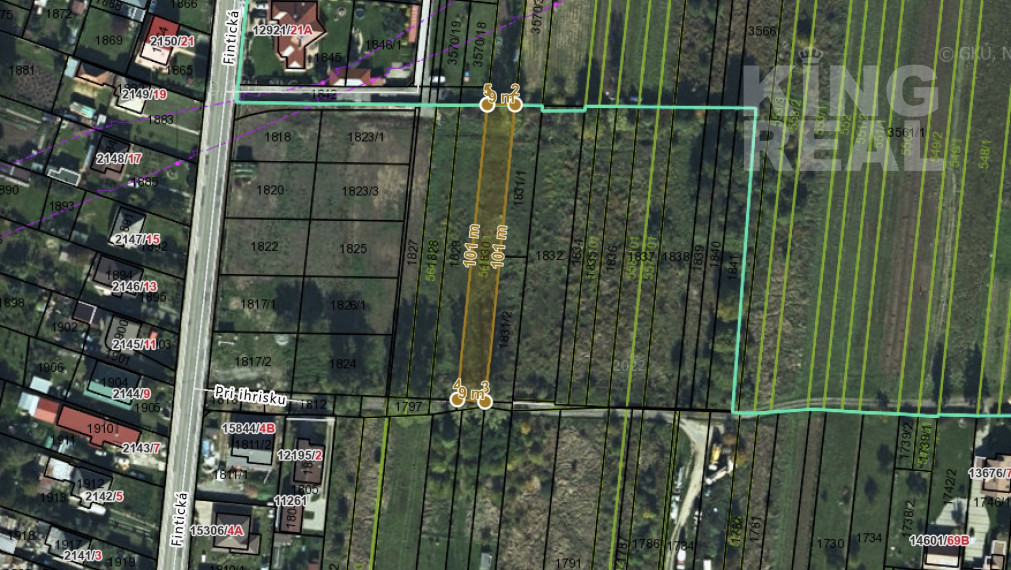 Na predaj investičný pozemok, Nižná Šebastová, Prešov