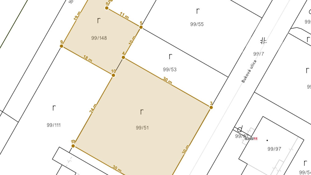 Na predaj pozemok 1 178 m2 v Bardejove, mč. BNV.