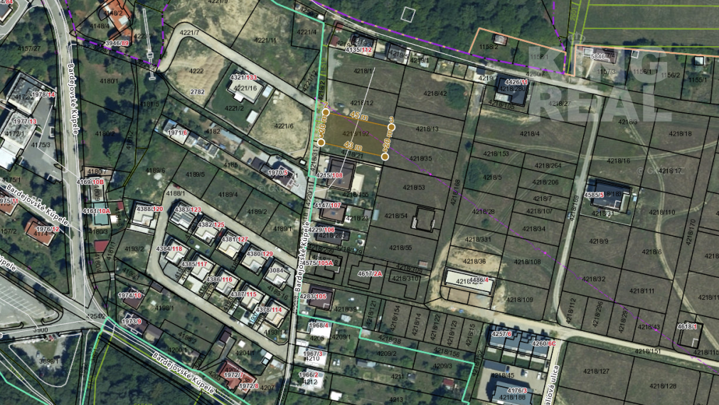 Stavebný pozemok v Bardejovských Kúpeľoch - ZNÍŽENÁ CENA