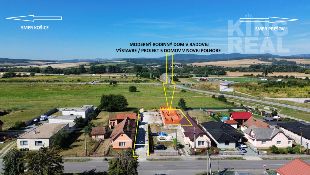 Novostavba 5 moderných rodinných domov - Nová Polhora/Košice