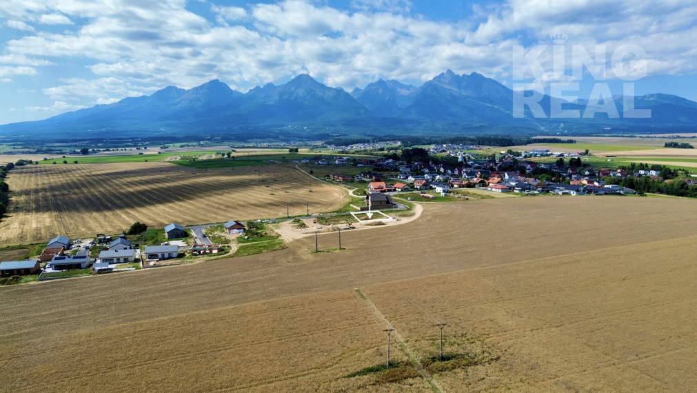 Stavebný pozemok v obci Mlynica, okr. Poprad s výhľadom na Tatry