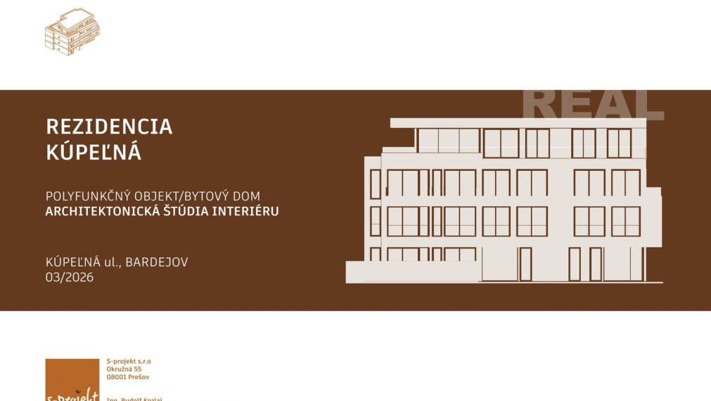 EXKLUZÍVNA PONUKA: Novostavba bytov v novom projekte REZIDENCIA KÚPEĽNÁ - Bardejov