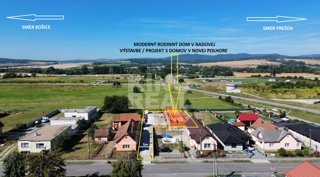 Novostavba 5 moderných rodinných domov - Nová Polhora/Košice