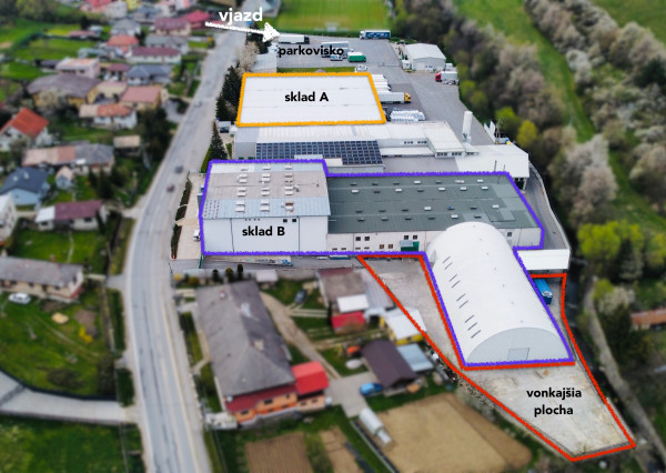 Prenájom nadštandardných Skladovacích priestorov pri Prešove, obec Široké