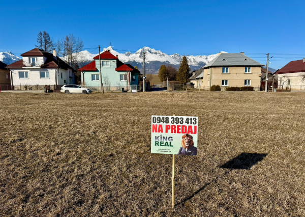 Pozemok v obci Mengusovce s výhľadom na Tatry