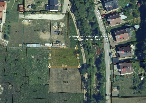 Stavebný pozemok 635 m² – Dlhá Lúka pri Bardejove
