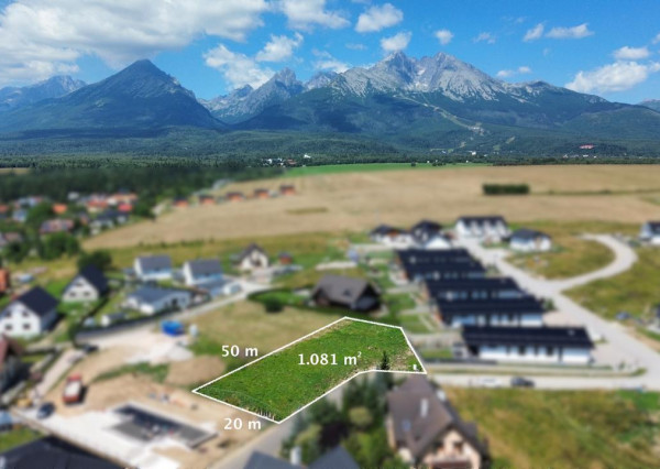 Nádherný stavebný pozemok s výhľadom na Tatry - Stará Lesná, okr. Kežmarok