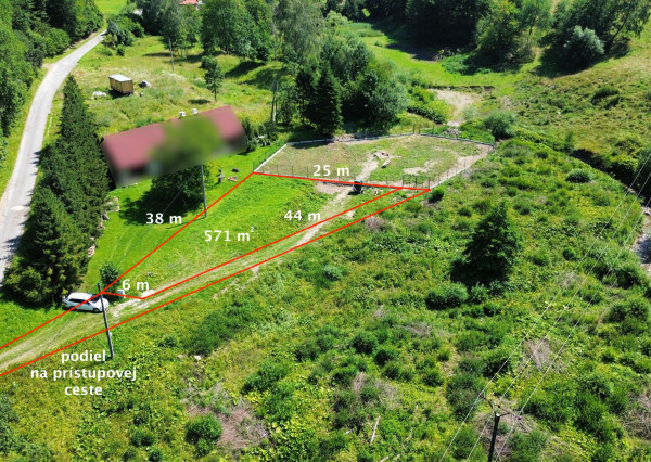 Stavebný pozemok v obci Kríže, okres Bardejov