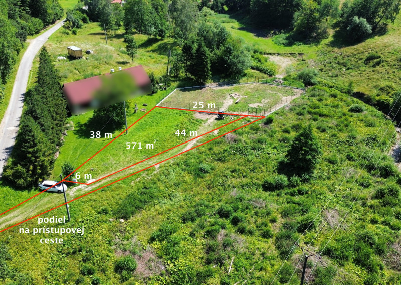 Stavebný pozemok v obci Kríže, okres Bardejov